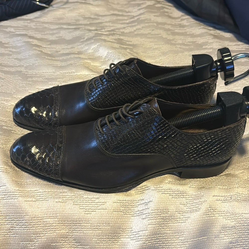Choc brown all leather shoes